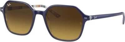 Gafas de sol Ray-Ban adulto John azul a rayas naranja/azul/marrón degradado 51 mm Foto 1 de 4