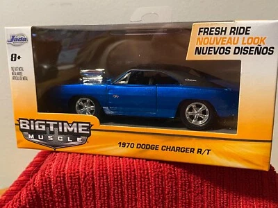JADJA Toys Bigtime Muscle 1970 Dodge Charger R/T paquete blister escala 1:43 azul Foto 1 de 4