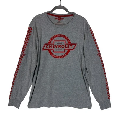Camisa Chevrolet Para Hombres XL Manga Larga Gráfica Mangas a Cuadros Detroit Michigan Foto 1 de 4