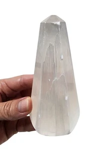 Selenite Polished Crystal Generator Morocco 206.7 grams - Picture 1 of 3
