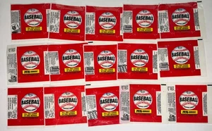 1976 Topps Baseball Loose Wrapper LOT (15) TOTAL - Imagen 1 de 1