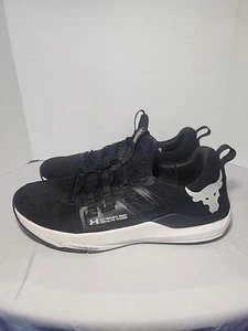 Under Armour UA Project Rock BSR Black Sneakers 3023006-002 Men's Size 11 - Picture 1 of 7