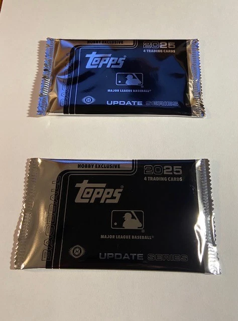 2025 TOPPS UPDATE UNOPENED 2 SILVER PACKS 4 CHROME CARDS PER PACK - Image 1 of 1