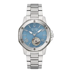 Bulova Orologio Marine Star Lady Automatic Blue Dial 35 mm 98L317 - Picture 1 of 3