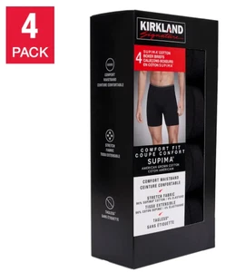 Kirkland Signature Herren Boxershorts 4er Pack Supima Cotton Tagless Schwarz Small - Bild 1 von 3