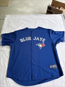 Majestic MLB Toronto Blue Jays Sz 2XL Blue Blank Jersey Genuine Merchandise - Picture 1 of 9