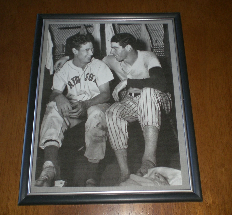 Yankees Di Maggio & Red Sox Williams 1947 impresión enmarcada Foto 1 de 1