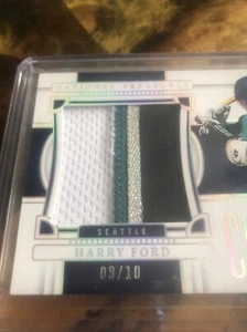 HARRY FORD 4 Color Patch. #/10. National Treasures Seattle Mariners - Picture 1 of 3