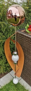 Skulptur Deimos golden rose poliert 145cm Edel-& Cortenstahl Beetstecker Garten - Bild 1 von 2