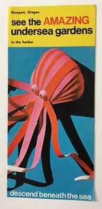 Vintage Newport Oregon Undersea Garden Octopus Aquarium Brochure. M - Picture 1 of 4