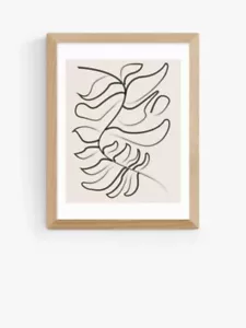 John Lewis EAST END PRINTS Flower Love Child Sprung Oak Framed Print 33x28cm - Picture 1 of 5