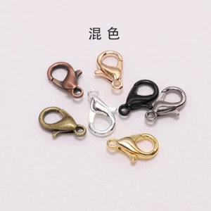 50pcs Alloy Lobster Clasp Hook Connector Chain For Necklace Bracelet DIY Jewelry - Picture 1 of 21