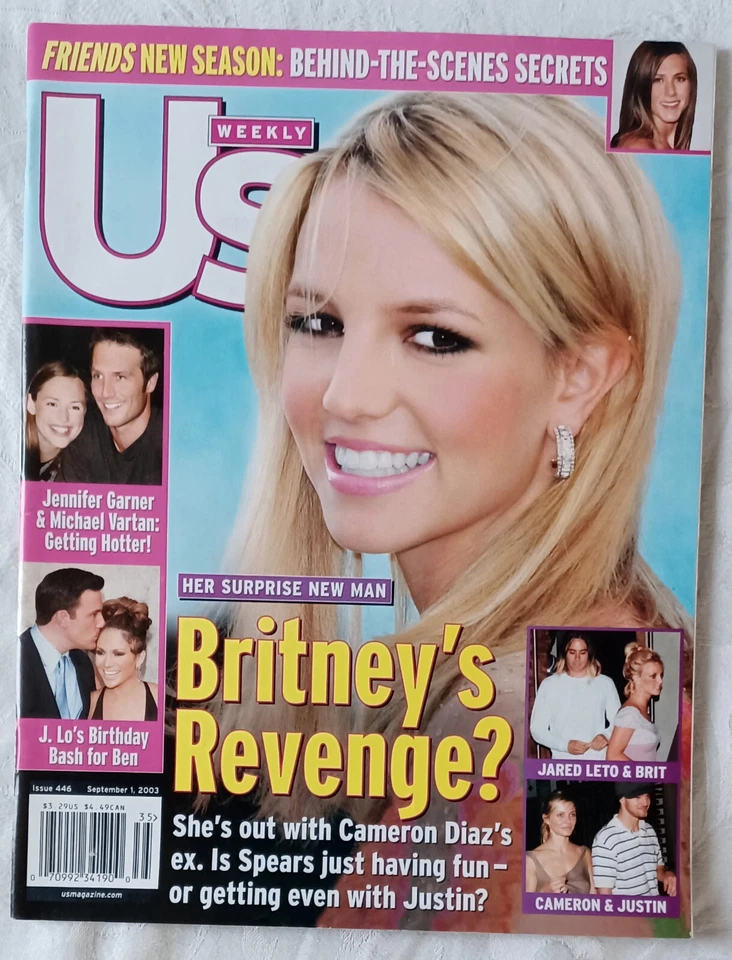 US Magazine Sept 2003 Britney Spears Jennifer Garner No Label Near MINT Q3 Foto 1 de 2