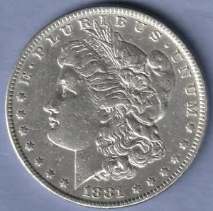 1881-P MORGAN SILVER DOLLAR. Our Opinion is AU+ Cleaned. Free Ship. #1 - Picture 1 of 4