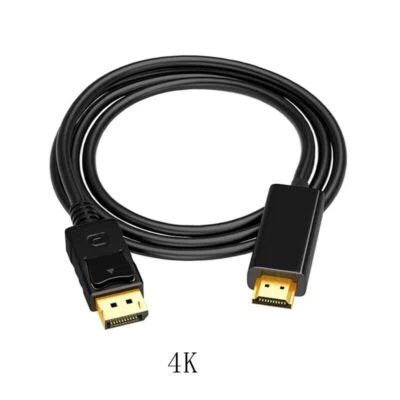 4K Display Port DP to HDMI Cable 60Hz 2160P 25.92Gbps HDR Audio Video Adapter PC