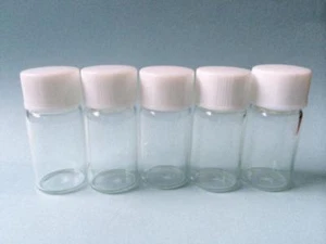 Bottiglie in vetro trasparente 50 pezzi 3 ml nuove con coperchio in plastica piccola bottiglia - Foto 1 di 3