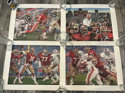 Lot Of 4 1985 Super Bowl XIX 49ers Football Coca Cola Coke 16 x 20 Poster Set - Image 1 of 4