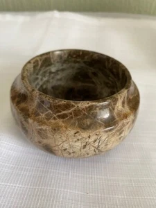 Vintage Serpentine Rock Bowl Mid 20th Century - Foto 1 di 7