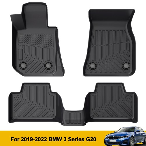 For BMW 3 Series G20 20192022 AllWeather TPE Rubber Liner Black Car