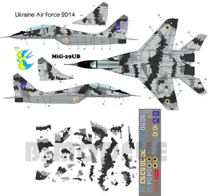 BSmodeles Mikoyan Gurevitch Mig- 29 Ucrania AF calcomanía 1\72 - Imagen 1 de 1