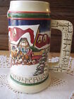 1998 Budweiser Holiday "Grant's Farm Holiday" Beer Stein By Ceramarte In Brazil