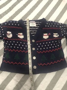 VTG  cotton sweater boys HARLEQUIN DESIGNS 1995 Snowman 2/3 Years - Picture 1 of 7