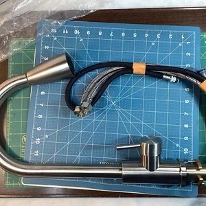 Stainless Kitchen Sink Faucet Pull Out Sprayer Mixer Tap Brushed Nickel&Cover - Picture 1 of 10