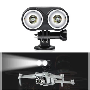 For DJI Mavic Air 2/2S/3 Pro LED Searchlight Strobe Night Flight Light & Adapter - Picture 1 of 19