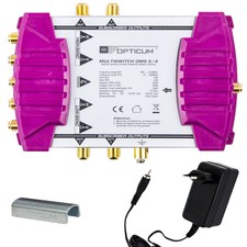 OPTICUM Multischalter OMS 5/4 P - 4 Teilnehmer Switch für Quattro LNB HDTV + 3D