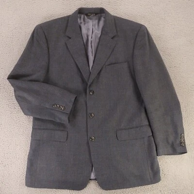 Jos A Bank Jacket XL XLT Blue Basket Weave Silk Worsted Wool Twill Blazer 46L - Image 1 of 4