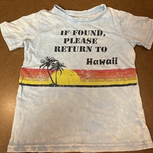 Boys Tshirt Size 6 - If Found Please Return To Hawaii - Picture 1 of 6