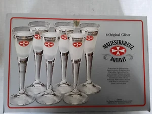 Malteser Aquavit Gläser 6 Stk. im Orginalkarton - Bild 1 von 2