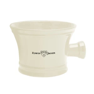 NEW Edwin Jagger Ivory Porcelain Traditional Shaving Bowl with Handle - Picture 1 of 1