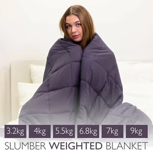 Weighted Blanket for Kids Adults Soft Sensory Anxiety Relief Sleep Therapy Grey - Picture 1 of 8