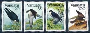 VANUATU ANIMAL AUDUBON FALCON BIRDS full MNH set (4) 1985 #388-91 Mi 694-7 - Picture 1 of 1
