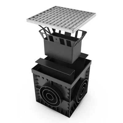 300x300 Plastic catch basin - Load Class A15 - Yard drain with debris basket - Image 1 of 4