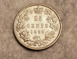 Cuarto de plata Canadá 1888 - Imagen 1 de 2