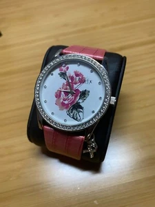 Weißes Haus Schwarzmarkt Give Hope Watch Krebsbewusstsein rosa Rosen und Band - Bild 1 von 5