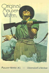 Mauser Espaniol 1893 Ad Poster Art Metal Print Choose a Size 8"x12" 12"x16" Sign - Picture 1 of 7
