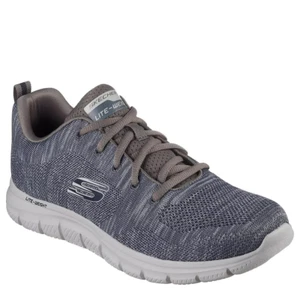 Skechers Hombres 11.5 Tenis Gris Azul Zapatos Encaje Pista Corredor Delantero 232298 Piedra - Imagen 1 de 7