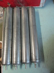 Lot of 4 Conveyor Rollers 1/4" Round Axle 1-1/4" x 10" EG10 S16 - Picture 1 of 2