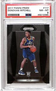 Donovan Mitchell 2017-18 Panini Prizm #117 PSA 8 NM-MT