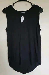 Old Navy Everywear Black crew-Neck Sleeveless Top Tank blouse Size XP NEW - Picture 1 of 3
