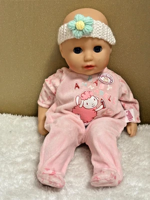 13 inch Baby Annabell Doll (Preloved) with Sheep Outfit & Adoption Certificate - Image 1 of 4