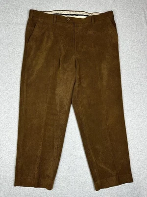 De Colección Bachrach Pantalones Para Hombres 44x29 Marrón Pana Vestido Pantalones Frente Plano Informales Foto 1 de 4