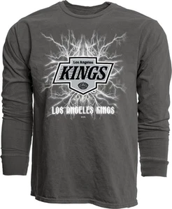 Standard NHL Officially Licensed Long Sleeve T-Shirt Ringspun Electric Black - Picture 1 of 3