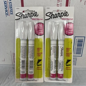 Marcadores permanentes Sharpie punto medio blanco paquete de 4 (1782041) - Imagen 1 de 3