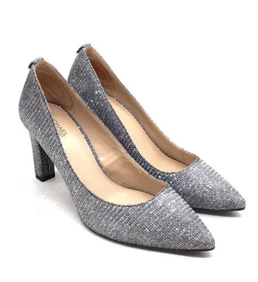 NWT Michael Kors Women's Silver Pump Heels - Size 7.5 - Image 1 of 4