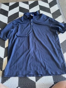Nike Golf Polo Shirt Mens XL Extra Large Navy Blue Dry-Fit Short Sleeve Collared - Picture 1 of 7