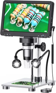 EDM9 7'' LCD Microscopio Digitale 1200X, 1080P Microscopio a Monete con Sensore Fotocamera - Foto 1 di 10
